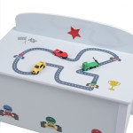 Bancuta White Star Cars 3 in 1 cu  lada de stocare din  MDF Liberty House